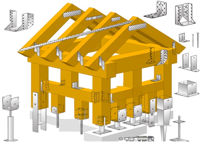 Złącze do płytek paznokciowych dla drewnianych podłoże i drewniane ramy złącza 6