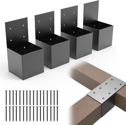 Zestaw wsporników do pergoli 2x4, rzeczywiste słupki pergoli 1,6x3,6 cala, wsporniki krokwi, wsporniki balustrady tarasu