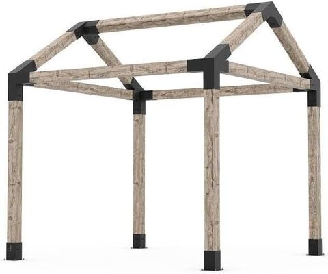 15° 3-stronny zestaw uchwytów kątowych pergolu z podstawą dla 4x4 i 6x6 drewna